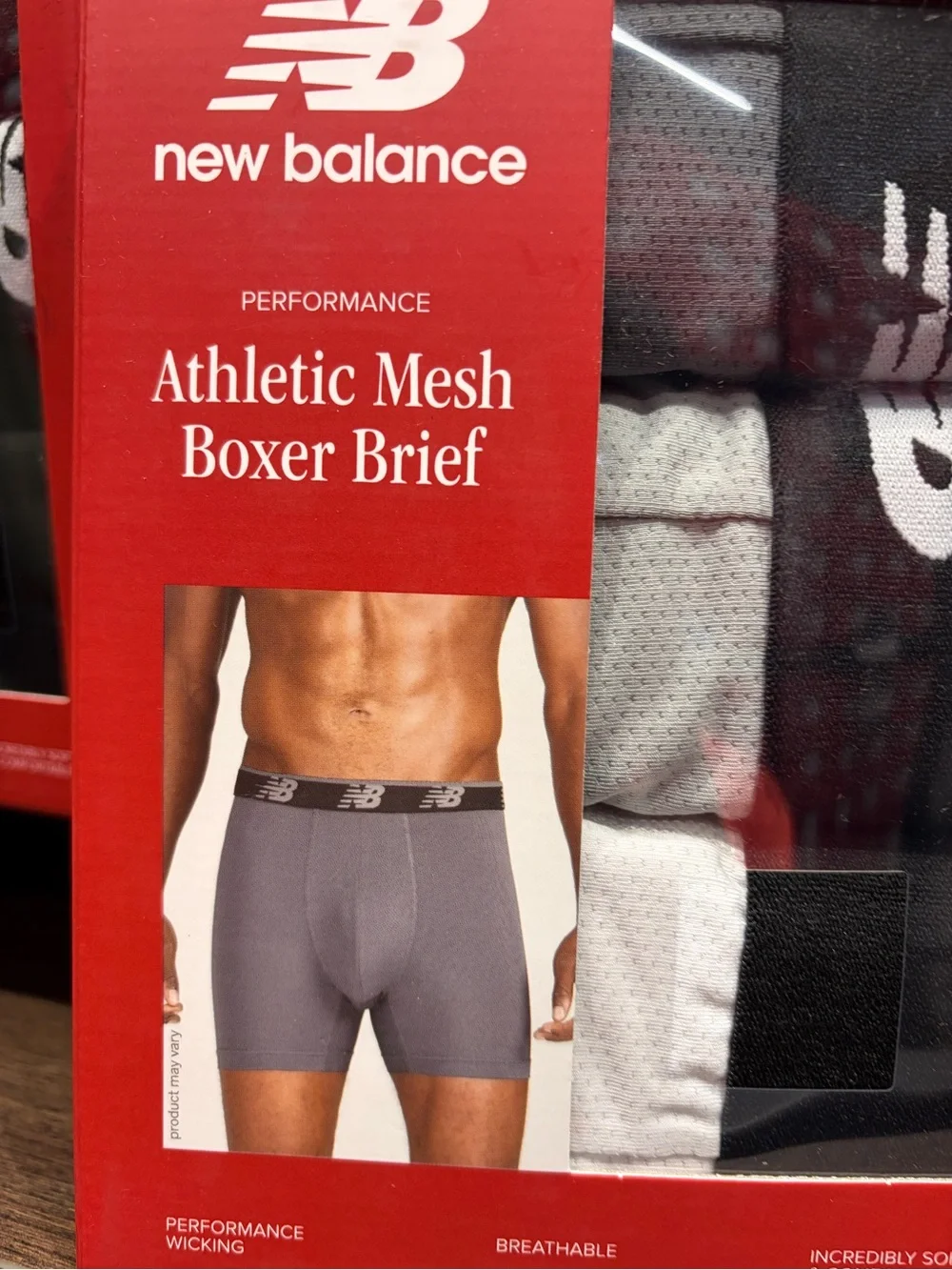 New Balance athletic mesh Gray Boxer Briefs 3-Pack high performance new